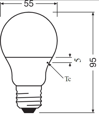 E27 LED žiarovka 4,9/40W 470lm 200° 4000K neutrálna biela HODNOTA OSRAM