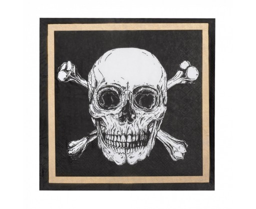 Piráti papierové obrúsky Pirátska párty 33 x 33 cm 20 ks.