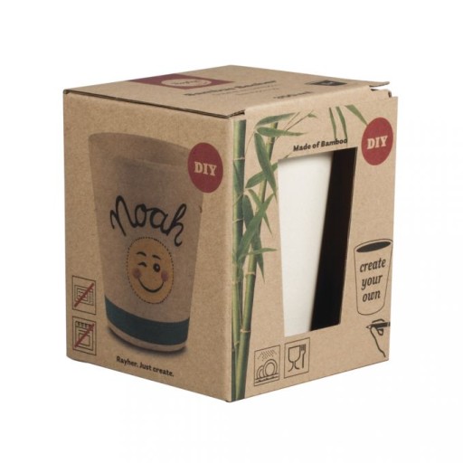 BAMBUSOVÝ HRNÍČEK NA PRISPÔSOBENIE DIY 350ml KREATÍVNY hrnček PRE DETI