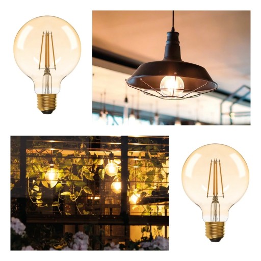 Kanlux LED žiarovka Ozdobná guľa E27 Veľký závit 7W=55W Tepl