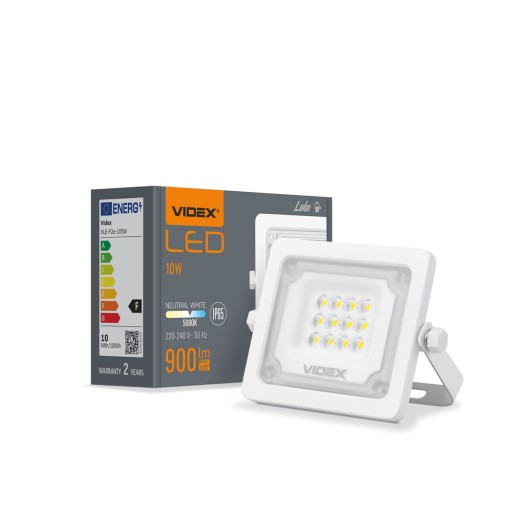 Halogénový LED reflektor biely LAMPA 10W 900lm 5000K IP65 VIDEX neutrálny