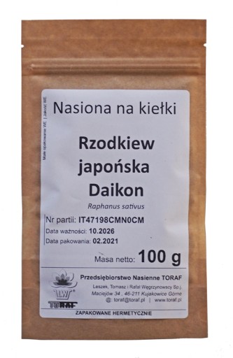 JAPONSKÁ REĎDKA DAIKON SEMIENKA KLÍČKY 100g TORAF