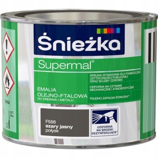 ŚNIEŻKA Olej-ftalát Svetlosivá F566 Poł 0,2L