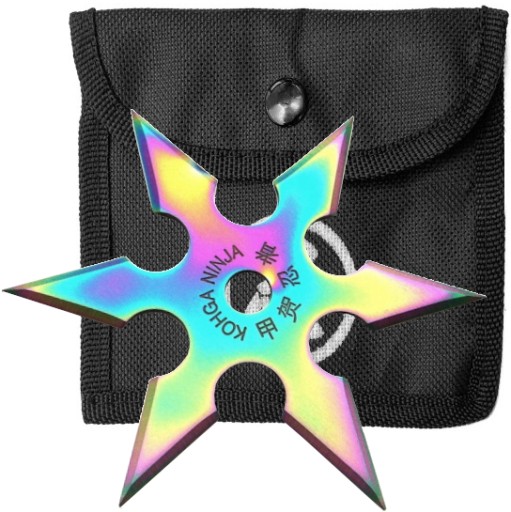 Vrhací nôž SHURIKEN STAR DART 6 RAINBOW KRYT N402B