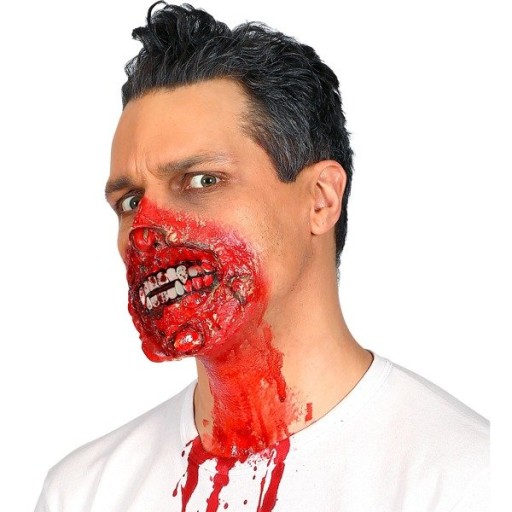 UMELÉ ČEĽUSŤOVÉ ZUBY UPÍRSKE TESY HALLOWEENSKÉ KRVI