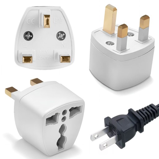 ADAPTÉR ANGLICKÁ ZÁSTRČKA POĽSKO ADAPTÉR ZÁSUVKA ZÁSTRČKA US UK TO PL EU