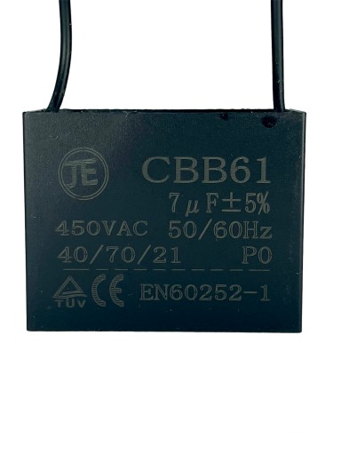 ŠTARTOVACÍ KONDENZÁTOR MOTORA 7uF 450VAC 50/60Hz