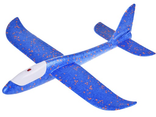 Ľahké polystyrénové Plane Glider LED osvetlenie ZA4984