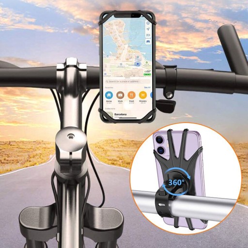 SILNÝ DRŽIAK NA BICYKEL NA TELEFÓN, RIADKA BICYKLA, SILIKÓNOVÝ, NASTAVITEĽNÝ