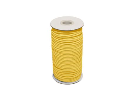 Elastická šnúrka, okrúhla guma, 3 mm, ŽLTÁ