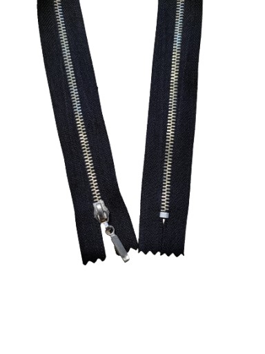 KOVOVÝ Zips Zips KOVOVÝ 45 CM ČIERNA NIKEL