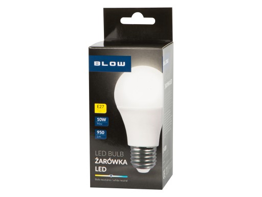VÝKONNÁ LED ECO E27 ŽIAROVKA 10W=100W 950LM 4000K NEUTRÁLNA GUĽA BIELA