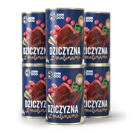 John Dog Berry Line Zverina s malinami 400g