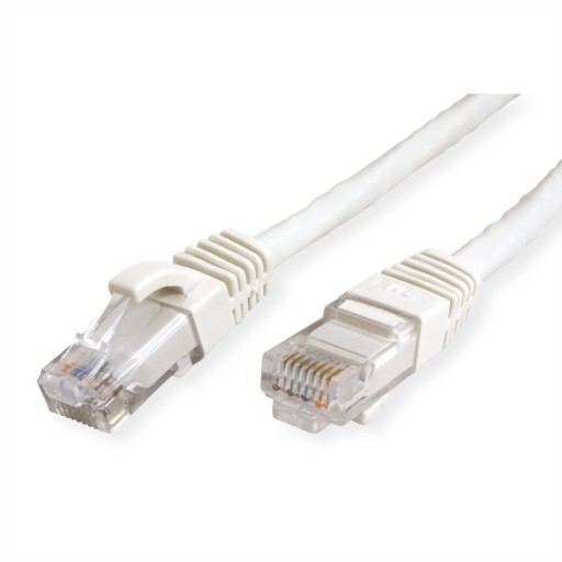 LAN UTP Cat.6A RJ45 sieťový kábel, biely, 1 m
