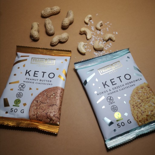 FRANK&OLI Cookie Cookie KETO Arašidové maslo Arašidové maslo 50g VEGAN