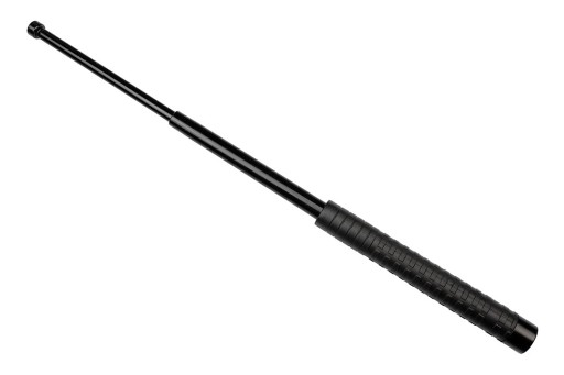 TELESKOPICKÝ OBUŠOK POLICAJNÝ OCELOVÁ GUMA DLHÁ 21/55CM + KRYT