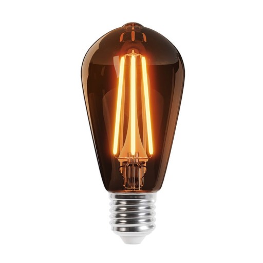LED E27 zlatá ST64 žiarovka 8W 840lm COG 2700K