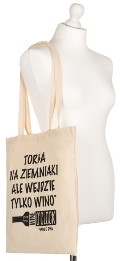 Priestranná nákupná taška z ekologickej bavlny