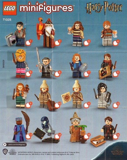 LEGO 71028 MINIFIGURES HARRY ZOZNAM POKYNOV NOVINKA