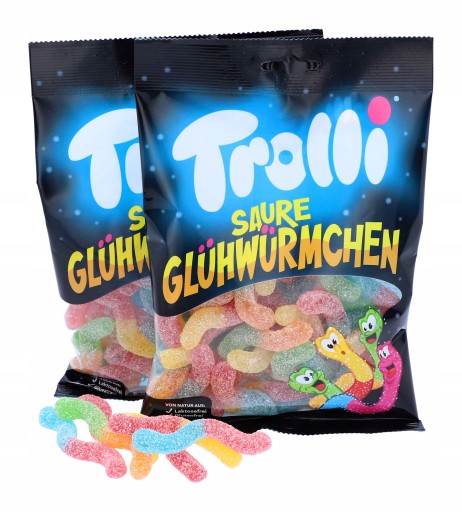 TROLLI Sour Fruit Jelly Worms Worms 150g