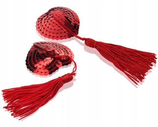 NÁLEPKY NA VSUVKY, SRDIEČKA SO strapcami, NIPPLACE