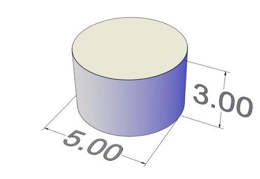 Neodymový magnet valcový MW 5x3 N38 50 ks