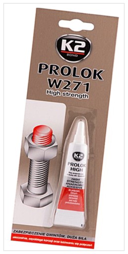 K5D12 K2 PROLOK VYSOKÝ SKRUTOVÝ ZAMYKAČ ČERVENÝ 6ML 0000-00