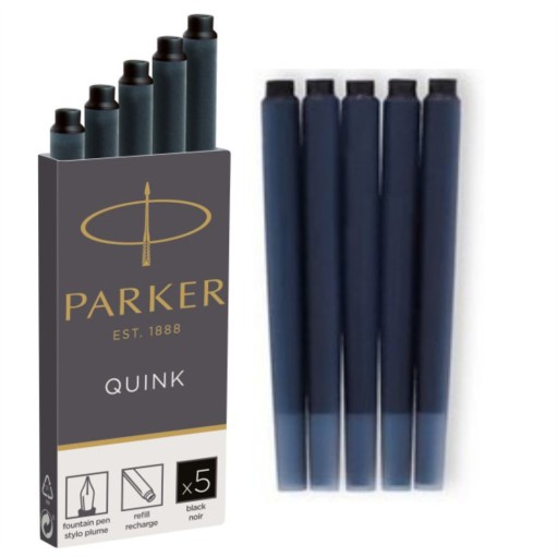 PARKER QUINK Dlhé plniace perá s čiernym atramentom 5 ks.