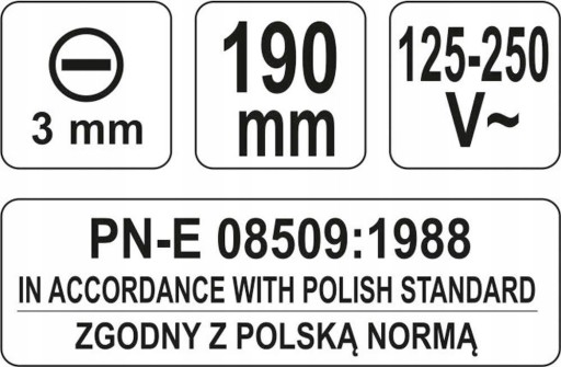 YATO TESTER NAPÄŤOVÁ SKÚŠKA 250V 3x190MM