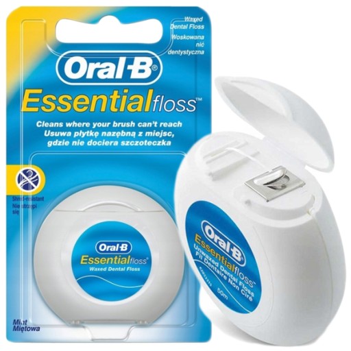 ORAL-B Essential Floss BEZVOSKOVANÁ ZUBNÁ NITE mätová 50m