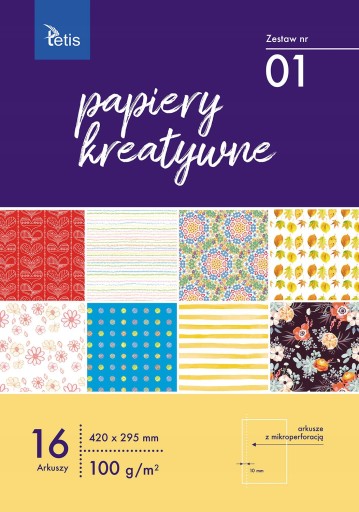 Sada kreatívnych papierov A3 TETIS KB031-01