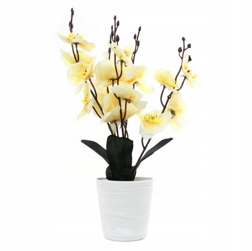UMELÁ ORCHIDEA V ČRENÁRE KVET ORCHIDEÍ UMELÝ KVET AKO ŽIVÝ VEĽKÝ