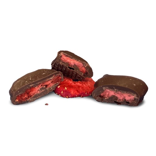 JAHODY V HORKEJ ČOKOLÁDE BEZ PRIDANÉHO CUKRU KETO BIO 40 g - KAKAOVÉ