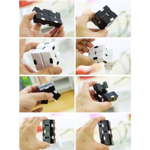 Antistresová Fidget Cube Infinity Sensory Black