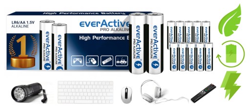 ALKALICKÉ batérie Everactive AA R6 SADA 10 ks