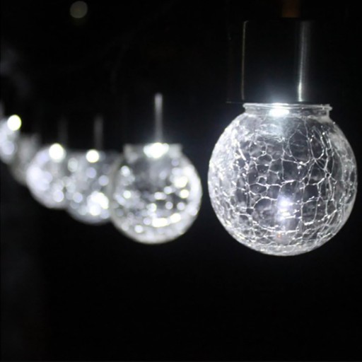 LED Záhradné svietidlo SOLÁRNE GUĽOVÉ ZÁSADNÉ SKLENENÉ GUĽOVÉ LAMP