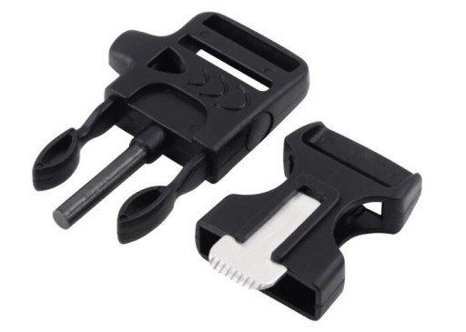 Badger Outdoor Paracord náramok so zapaľovačom - čierny