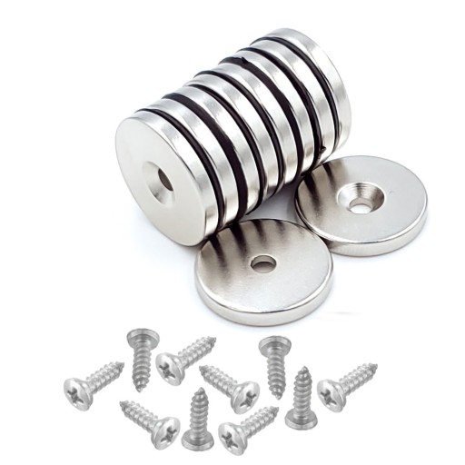 SADA: MAGNET 20x3 mm otvor 7/3,5 mm NA SKRUTKU