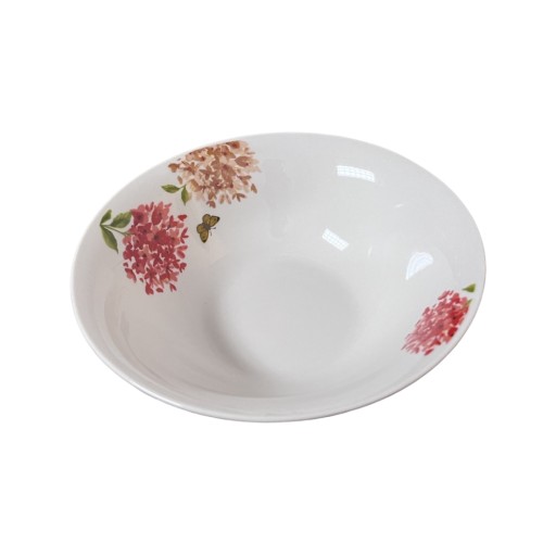 Porcelánová miska na šalát, biela, dekorácia, 17,5 cm, 500 ml, HORTENSE, veľký tanier