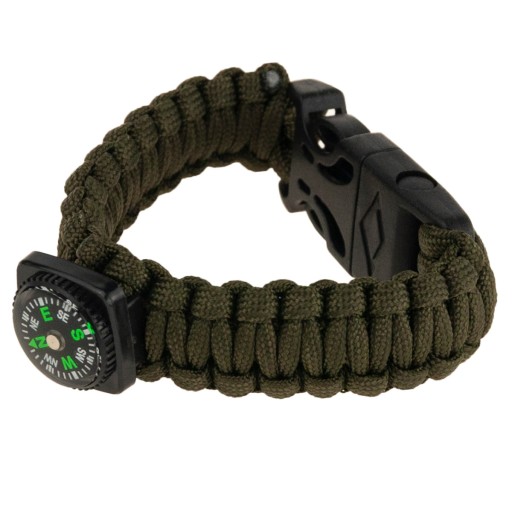 NÁRAMOK NA PREŽITIE 5 V 1 PÁSOVÝ KOMPAS FLINT ROPE BLADE LANO PARACORD