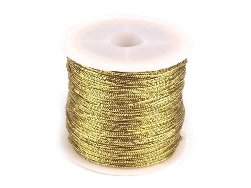 Ozdobná zlatá metalizovaná šnúrka 1mm 100mb