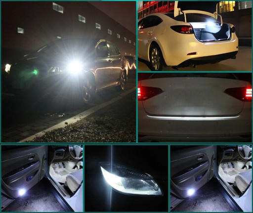PARKOVÁ ŽIAROVKA W5W 5 LED T10 BIELE PARKOVACIE ŽIAROVKY