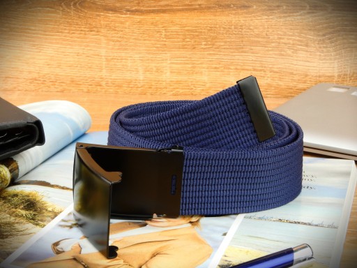 Pánska WIDE klasická mikina NAVY BLUE Buckle Mat