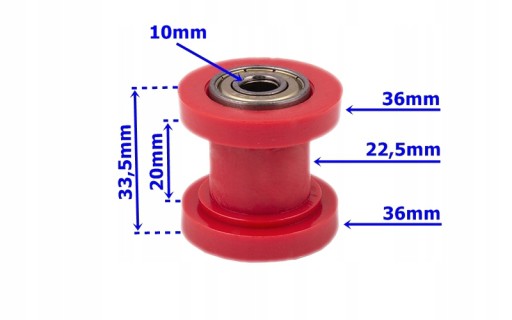 10 mm valčekové vedenie napínač reťaze kyvná vidlica kríž Mrf Pitbike Kxd 125 140