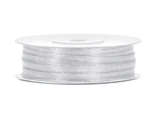STRIEBORNÁ SATÉNOVÁ STUHA 3mm/50m