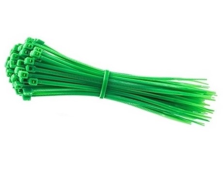 KLIPOVACIE VIAZAČKY ZELENÉ KRYTY 4,8x450mm 100ks