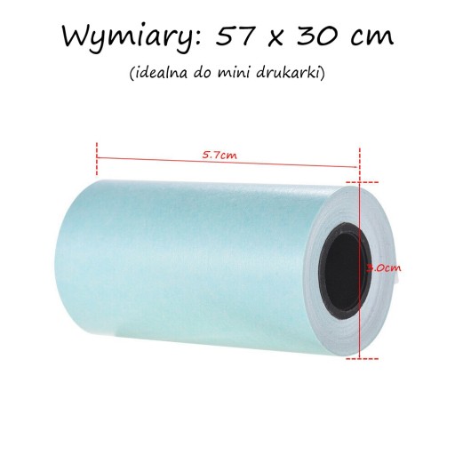 BIELY SAMOLEPIACI PAPIER KAZETY V ROLE PRE MINI TLAČIAREŇ DRUKUŚ CAMERA 5KS