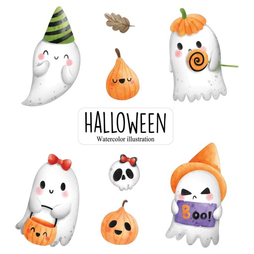 HALLOWEENSKÉ NÁLEPKY NA OKNO Ghost Decoration 8 ks