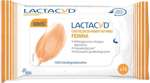 Lactacyd Femina obrúsky na intímnu hygienu 15 kusov