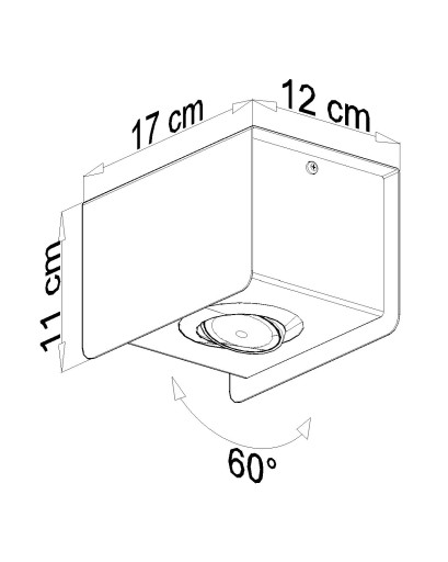 Stropné svietidlo STEREO 1 čierne GU10, moderný dizajn
